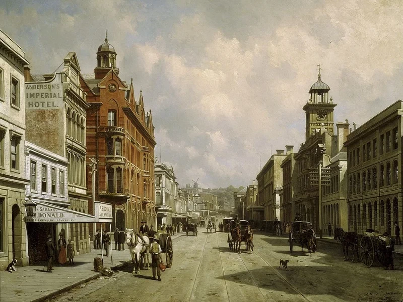 1834-Jacques François Joseph Carabain - Queen Street, Auckland
